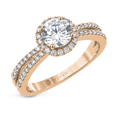 ZR2094 Engagement Ring in 14k Gold with Diamonds
