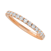 18K Rose Gold band with 15 Round Lab Grown Diamond (ST) having TCW-.45