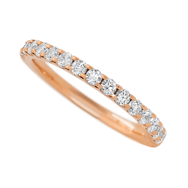 18K Rose Gold band with 15 Round Lab Grown Diamond (ST) having TCW-.45