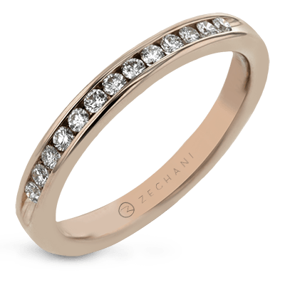 Bague anniversaire ZR12 en or 14 carats avec diamants