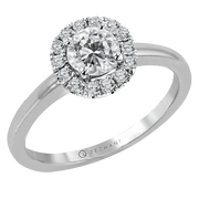 Bague de fiançailles NGR108-Y en or 14 carats avec diamants