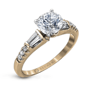 Bague de fiançailles ZR1032 en or 14 carats avec diamants