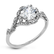 Engagement Ring in Platinum with Diamonds