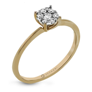 Bague de fiançailles ZR1587 en or 14 carats avec diamants