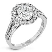 Bague de fiançailles en or 18 carats avec diamants