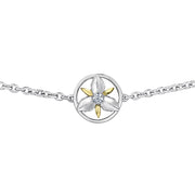 Canadian Diamond Trillium Flower Bracelet