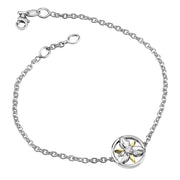 Canadian Diamond Trillium Flower Bracelet