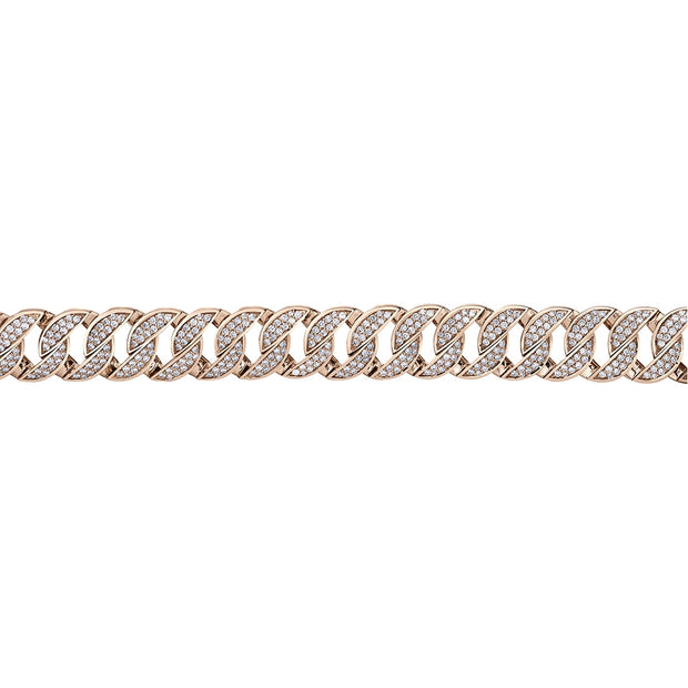 Stunning Diamond Curb Chain Bracelet