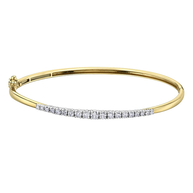 Canadian Diamond Hinged Bangle Bracelet