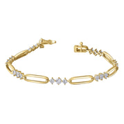 Round and Princess Canadian Diamond Bracelet