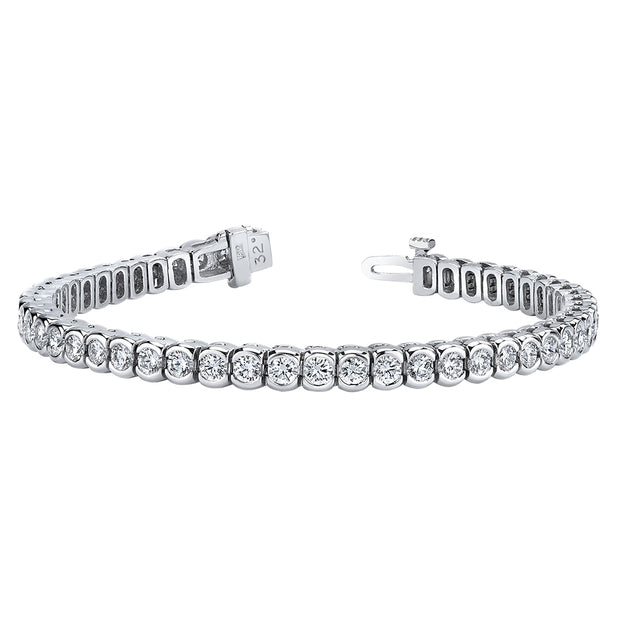 Bracelet tennis en diamants canadiens sertis clos