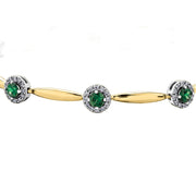 Emerald and Diamond Tennis Bracelet