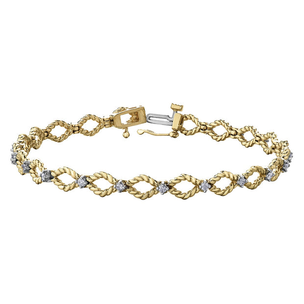 Rope Detailed Diamond Bracelet