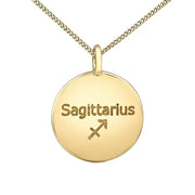 Diamond and Yellow Gold Zodiac Sign Pendant