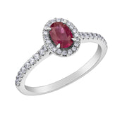 Oval Ruby and Diamond Ring