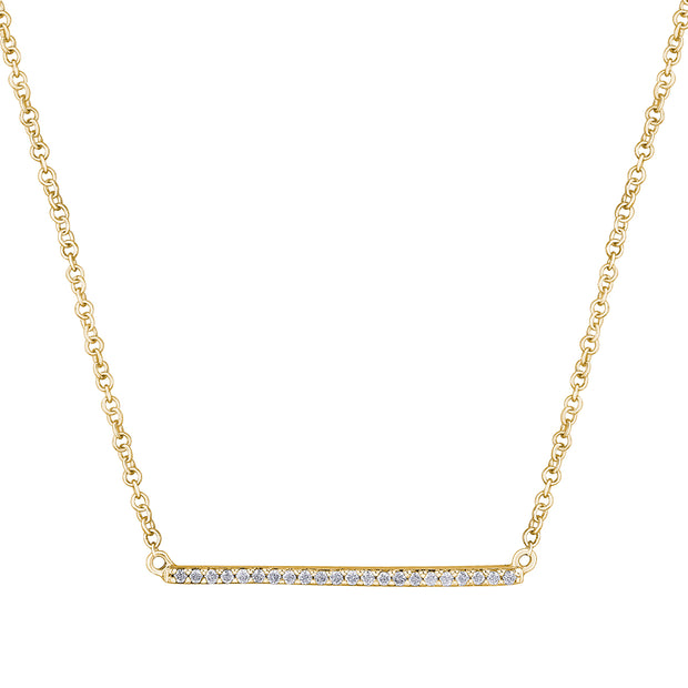 Diamond and Gold Bar Pendant