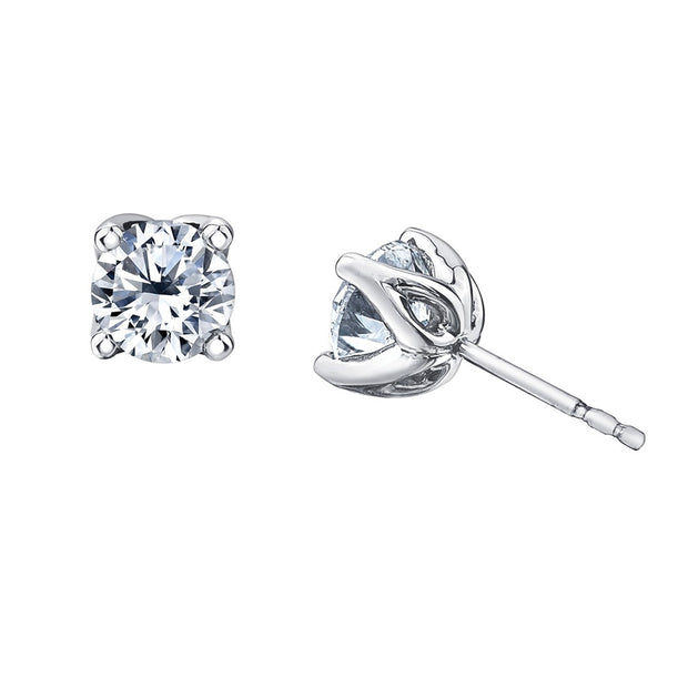 Eternal Flames Round Canadian Diamond Stud Earrings