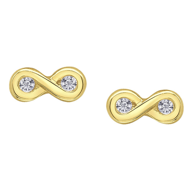 Clous d'oreilles en diamant infini