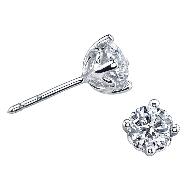  Boucles d'oreilles à tige en diamant canadien Eternal Flames