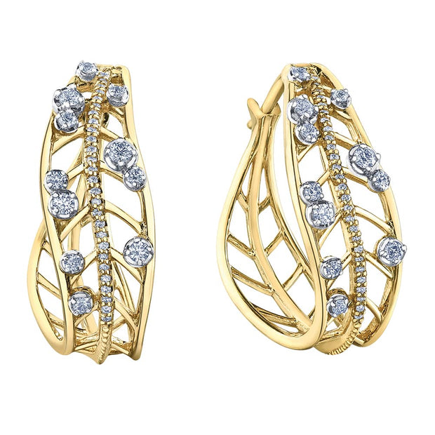 Boucles d'oreilles créoles en diamant canadien Willow