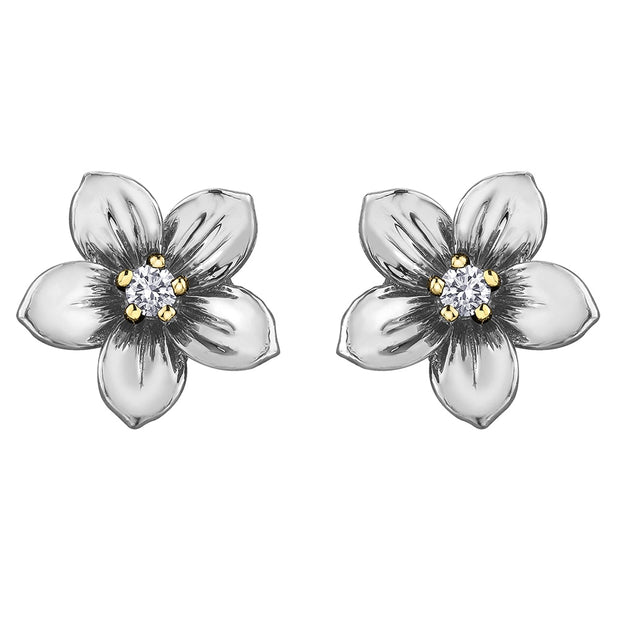Nova Scotia Mayflower Canadian Diamond Earrings