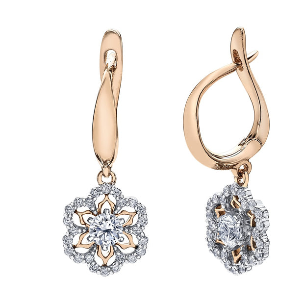 Eternal Flames Canadian Diamond Flower Earrings