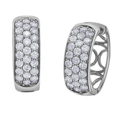 Pavé Diamond Huggie Hoop Earrings