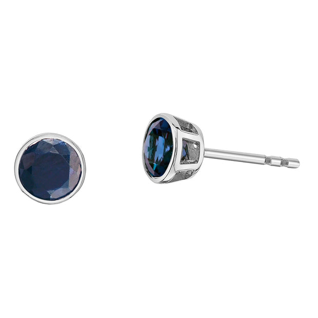 Bezel Set Gemstone Earrings