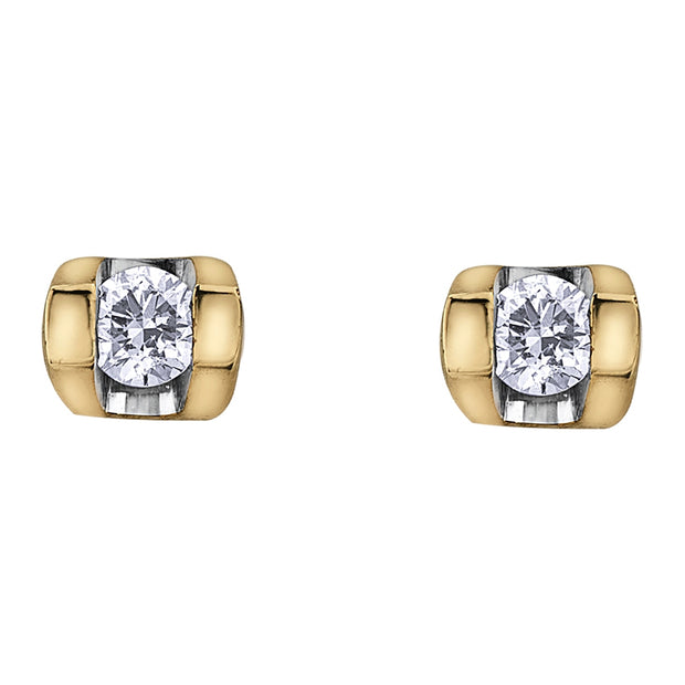 Tension Set Diamond Stud Earrings