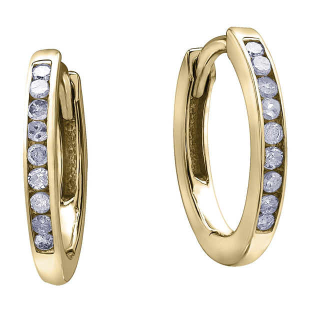 Petite Diamond Hoop Earrings