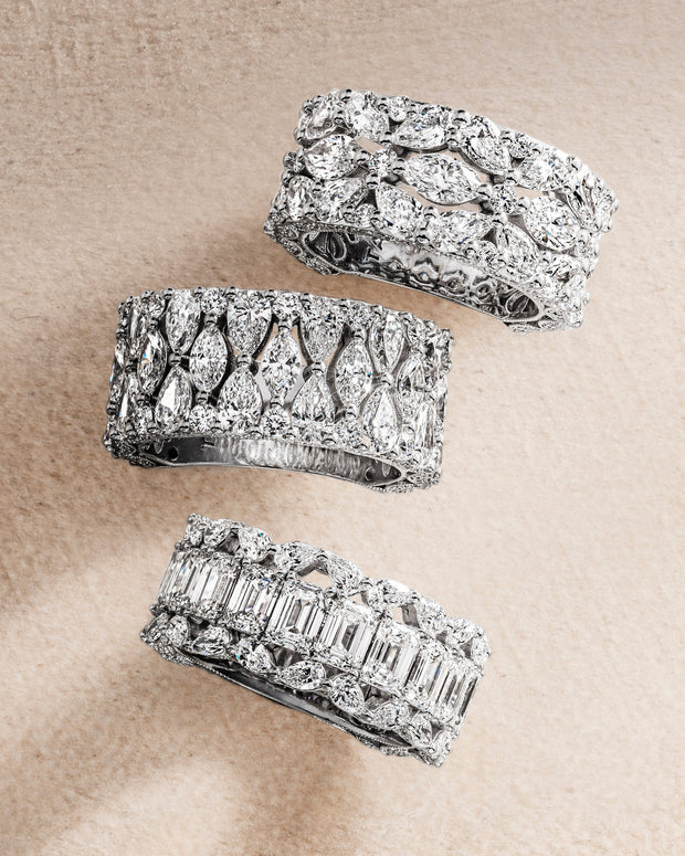 Tacori Classic Crescent East-West Geometric Diamond Band