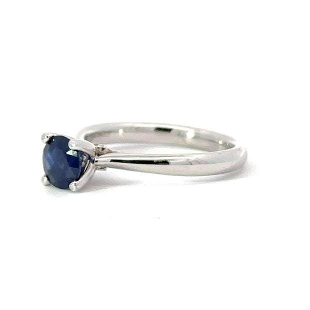 Round Sapphire Solitaire Ring