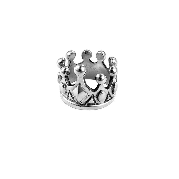 Men's Sterling Silver Crown Ring