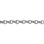 Men's Silver Twisted Eight Link Bracelet
