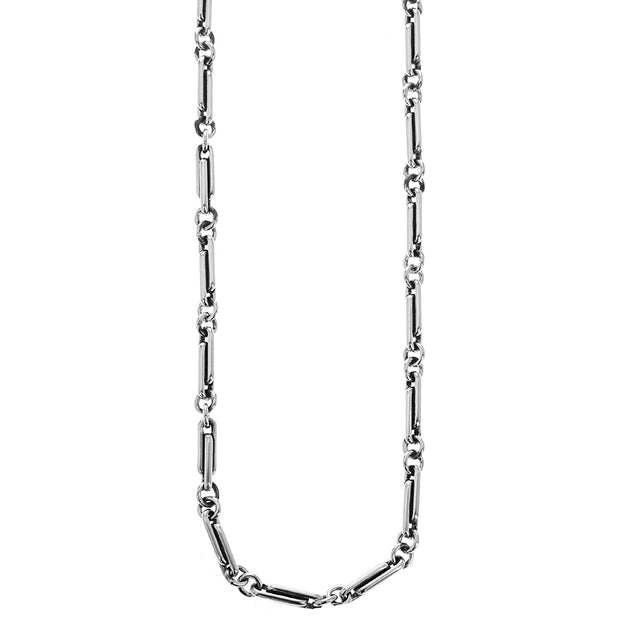 Men's Sterling Silver Paperclip Necklace