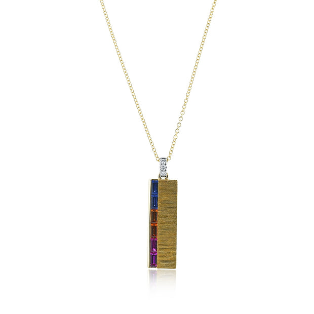Coloured Sapphire and Ruby Pendant