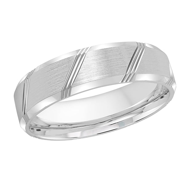 Men's Patterned Gold Wedding Band