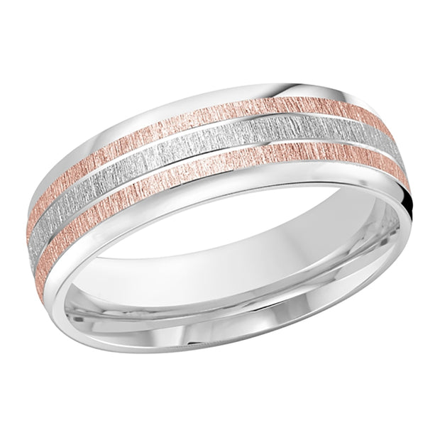 Men's Two-Tone Gold Wedding Band