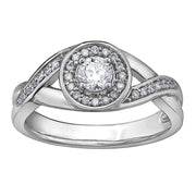 Industrial-Inspired Round Canadian Diamond Engagement Ring