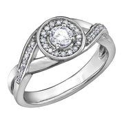 Industrial-Inspired Round Canadian Diamond Engagement Ring