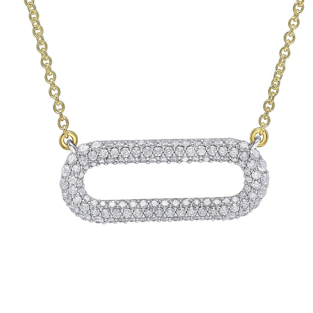 Pavé Diamond Chain Link Pendant