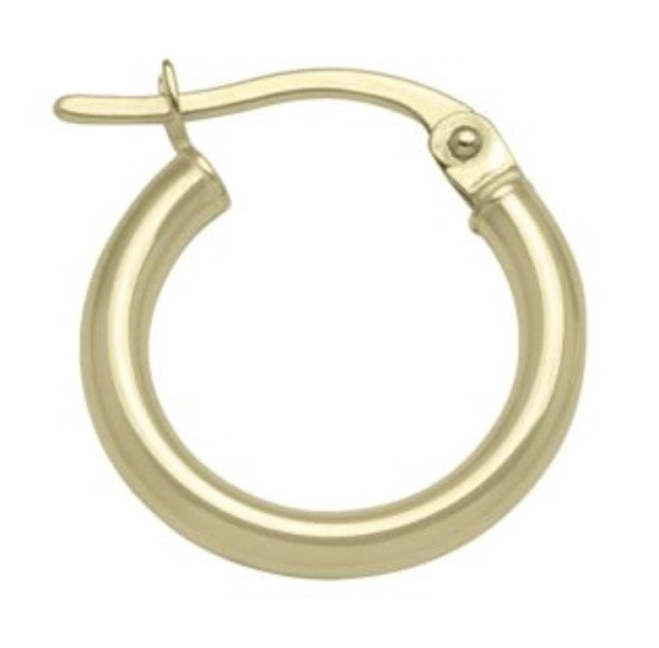 Plain Gold Hollow Hoop Earrings