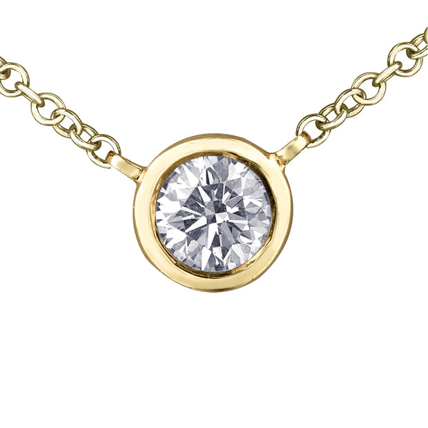 Bezel Set Canadian Diamond Pendant