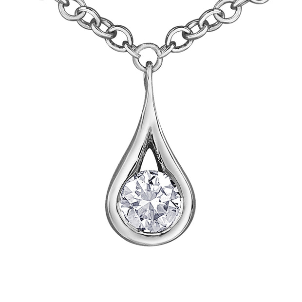 Canadian Diamond Teardrop Necklace