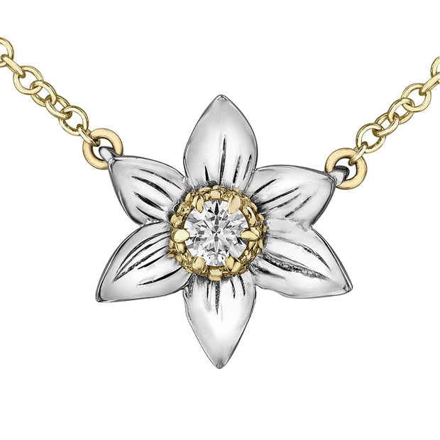 Manitoba Prairie Crocus Canadian Diamond Necklace