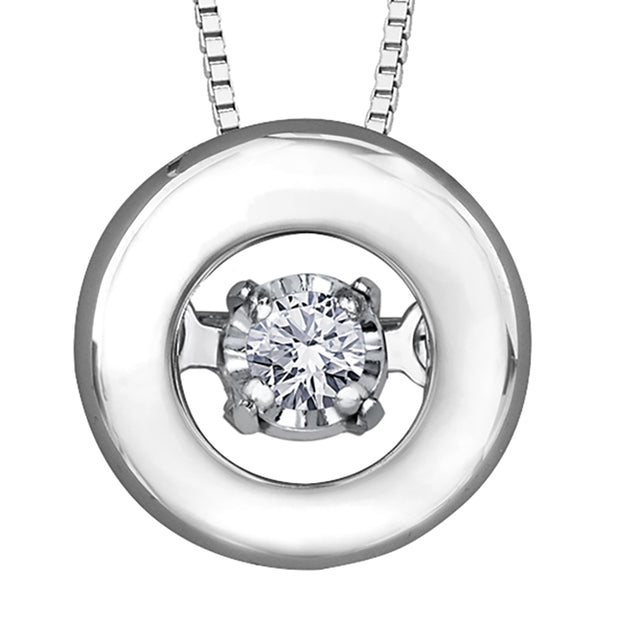 Round Diamond Pulse Pendant