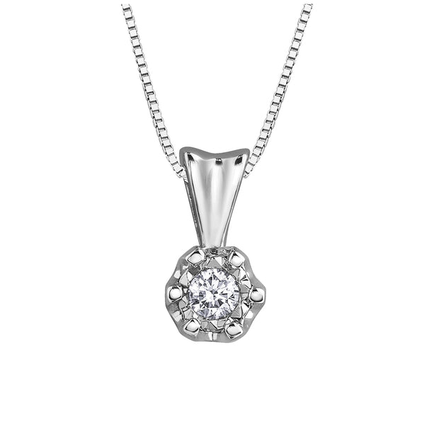 Diamond Crown Illusion Pendant