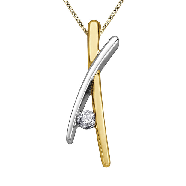Pendentif en diamant canadien serti de tension