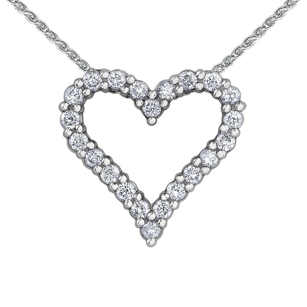 Heart-Shaped Diamond Pendant