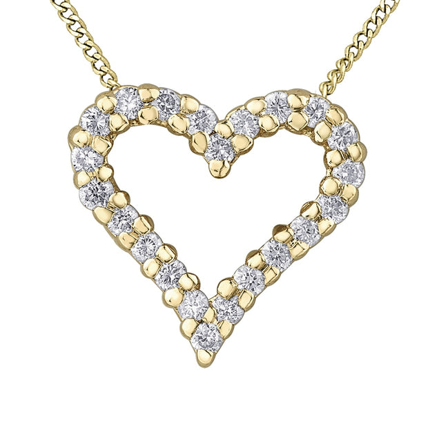 Heart-Shaped Diamond Pendant